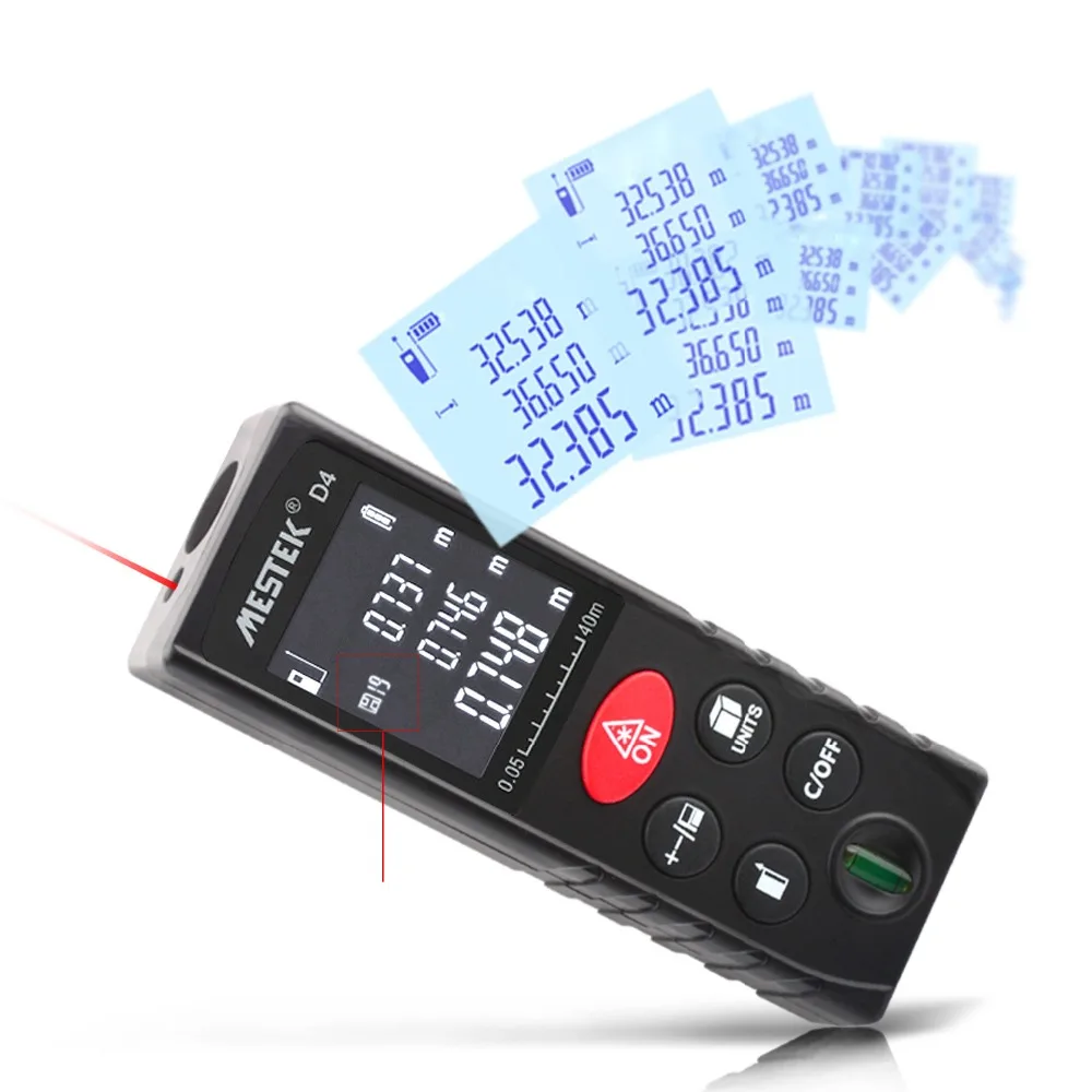 MESTEK D4 40m/60m/100m Laser Rangefinder Digital Trena Laser Distance Meter Laser Range Finder Tape Distance Measure