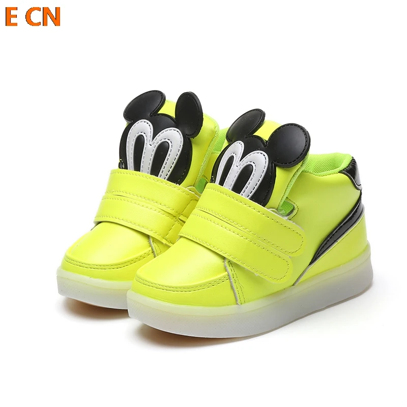 E CN новое поступление Лидер продаж детская обувь для мальчиков и девочек светящаяся обувь для малыша; на каждый день повседневная обувь с