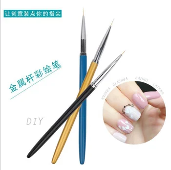 

3 Sizes Nail Art Painting Liner Pens Handle 3D Petal Flower French Line Grid Image DIY Drawing Brushes / by DHL 100sets