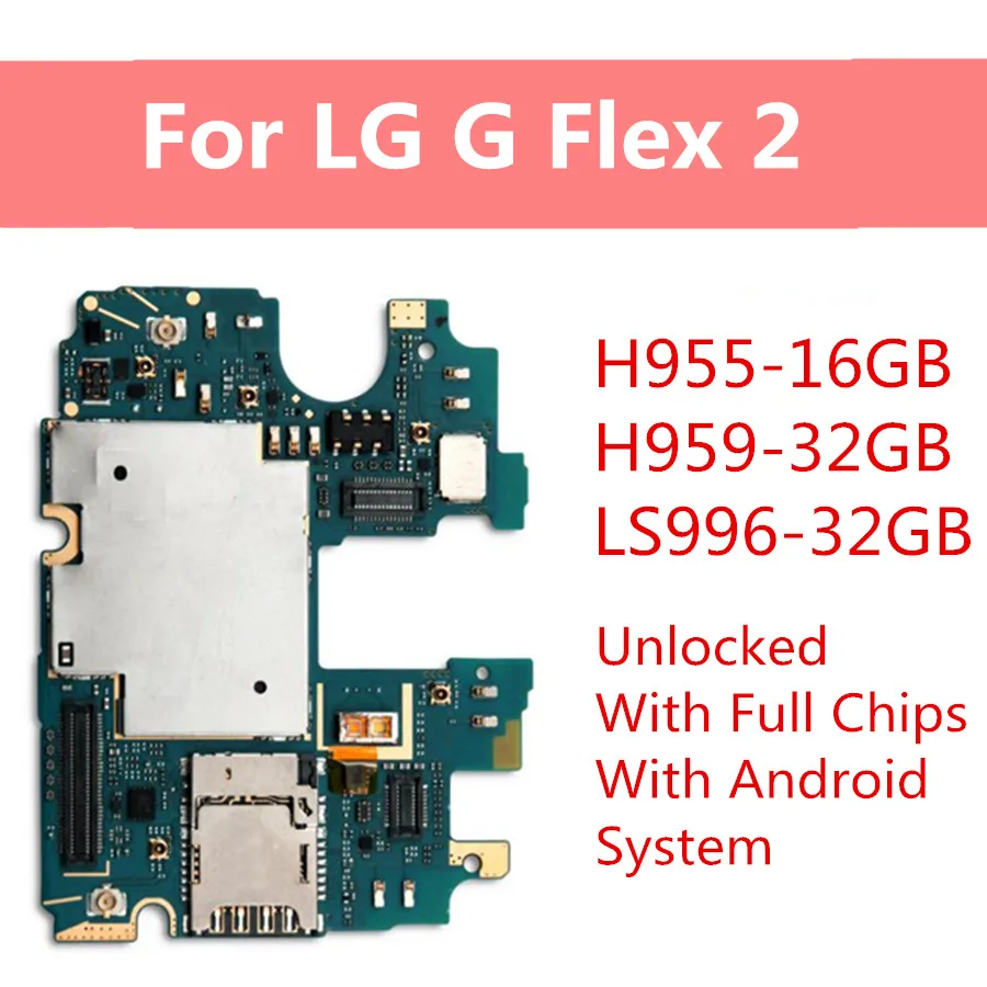 Материнская плата для LG G Flex 2 материнская плата H955 H950 H959 LS996 разблокированная материнская плата с полным чипом Замена логики Borad free shi
