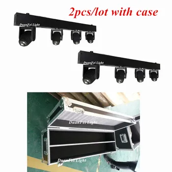 

(Flightcase) 2pcs/lot mini led 4 beam rgbw 4x10W led moving head light bar beam rgbw led