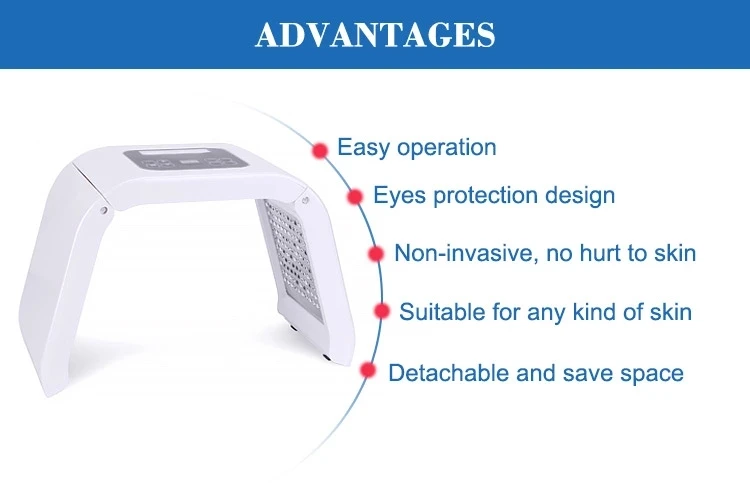 Профессиональный Фотон PDT светодиодный светильник маска для лица машина 7 цветов лечение акне отбеливание лица Омоложение кожи светильник терапия