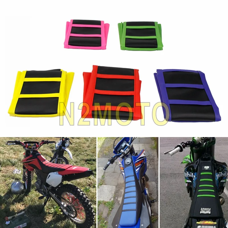 

1 X Motorcycle Ribbed Gripper Soft Seat Cover For Honda Yamaha Suzuki Kawasaki KTM SX XC EXC Dirt Bike Enduro Off Road Motocros