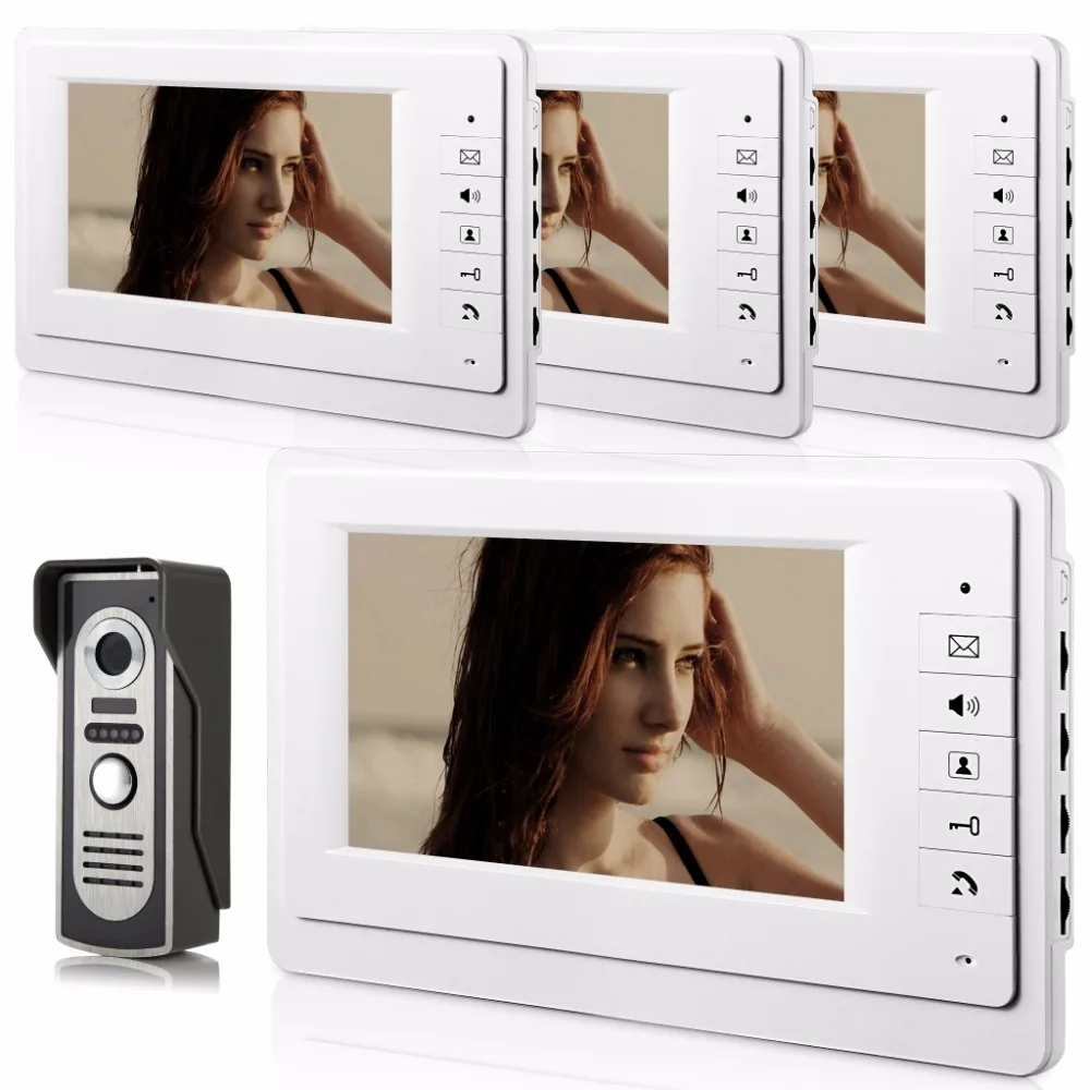 

7 Inch 2V4 LCD Monitor 700TVL Zinc Alloy Water-Proof Camera Wired Intercom Video Door Phone XSL-70F-M