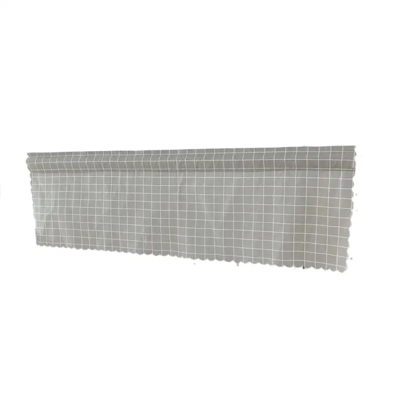 Декоративный солнцезащитный экран, Короткая занавеска для кухни, балкона, дома 145x45 см - Цвет: Gray Grid