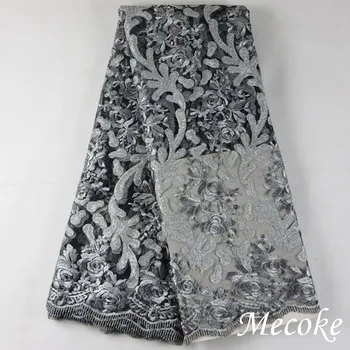 

2017 Swiss cord lace African guipure french lace fabric High Quality Net Lace Sequins tulle mesh Lace Fabric For drees