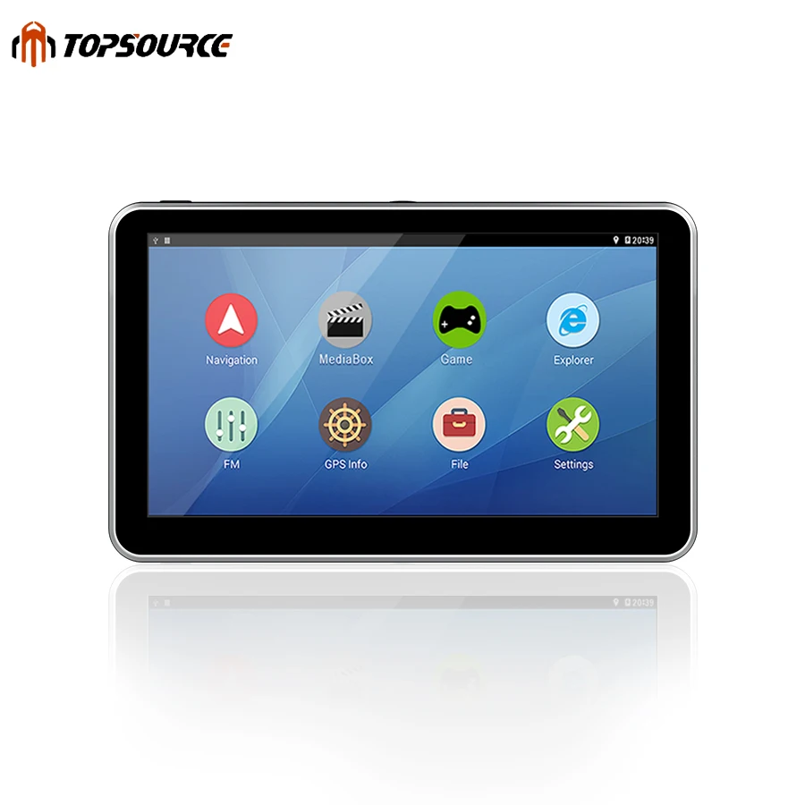 TOPSOURCE 7 inch Capacitive Android car GPS Navigator Quad Core 16GB car DVR dash cam dual
