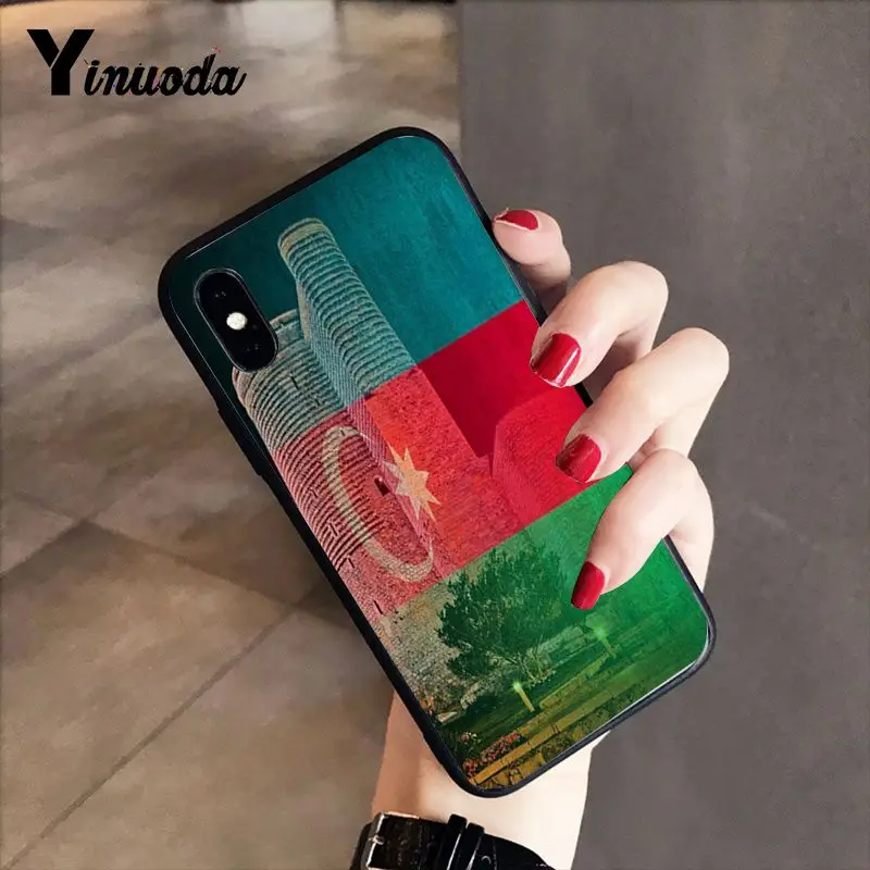 Yinuoda azerbaiana buta flag Красочный милый чехол для телефона iPhone 8 7 6 6S 6Plus X XS MAX 5 5S SE XR 10 Чехол