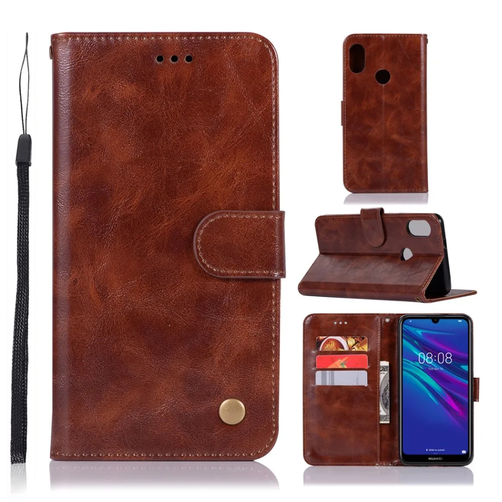 

Flip Wallet Book Phone Case PU Leather 6.09'' Cover On For Huawei Honor 8A Pro Honor8A 8APro 8 A Global 3/4 32/64 GB JAT-L41