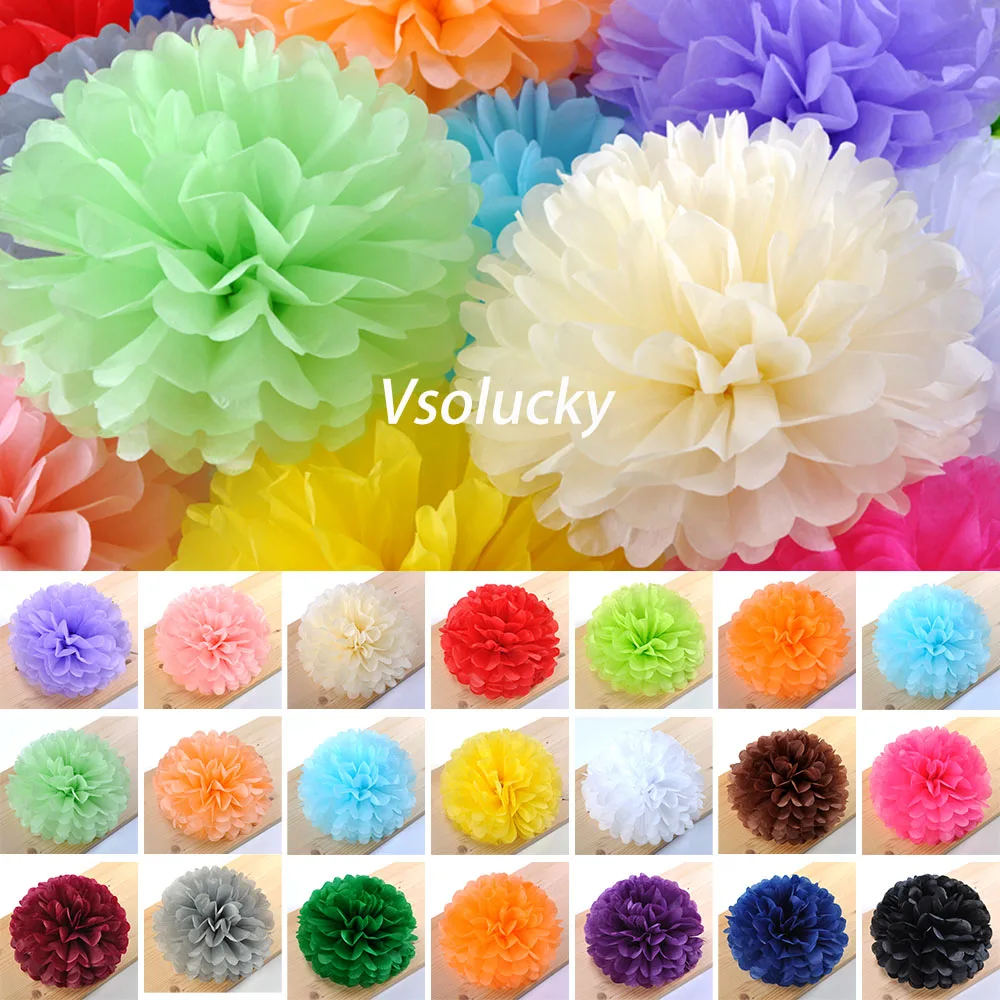 15 см (6 дюймов) папиросная бумага Pom Poms цветы шар Новогодние украшения день