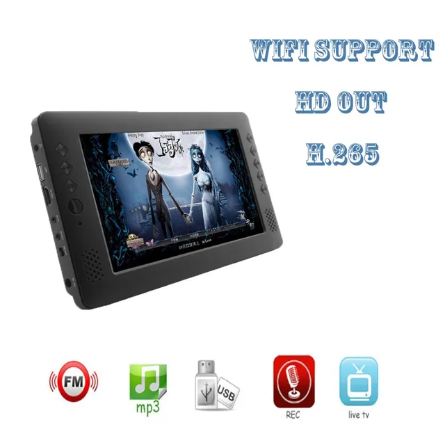 Small Portable 9inch Mini TV LED Display HD out AV TV support wifi USB