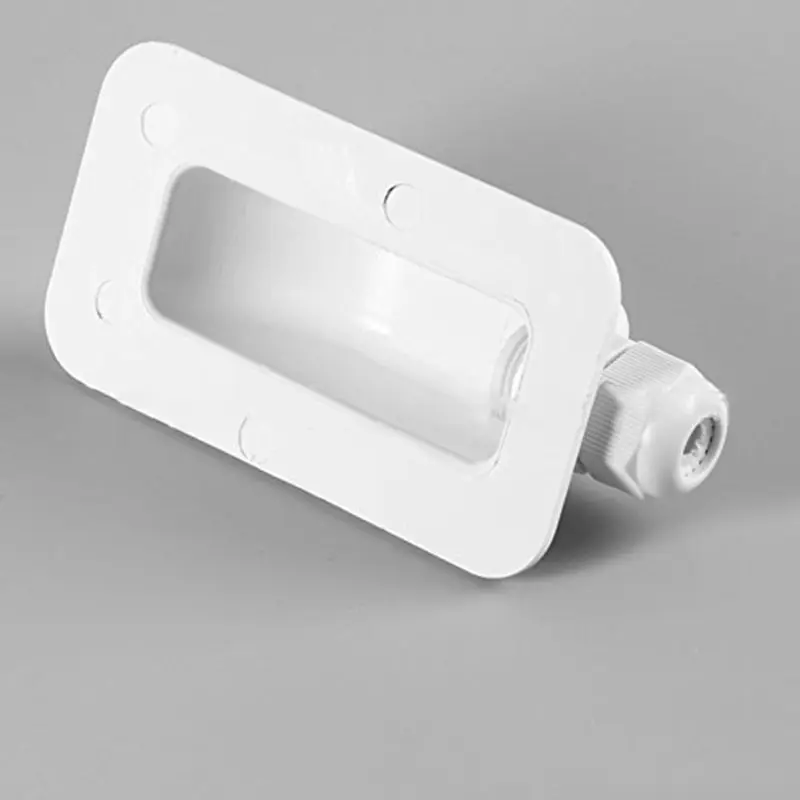 New ABS Solar RV Yacht Stand Panel Roof Duct Cable Entry Round Junction Box Cable White Double Hole RV Yacht Car Accessories