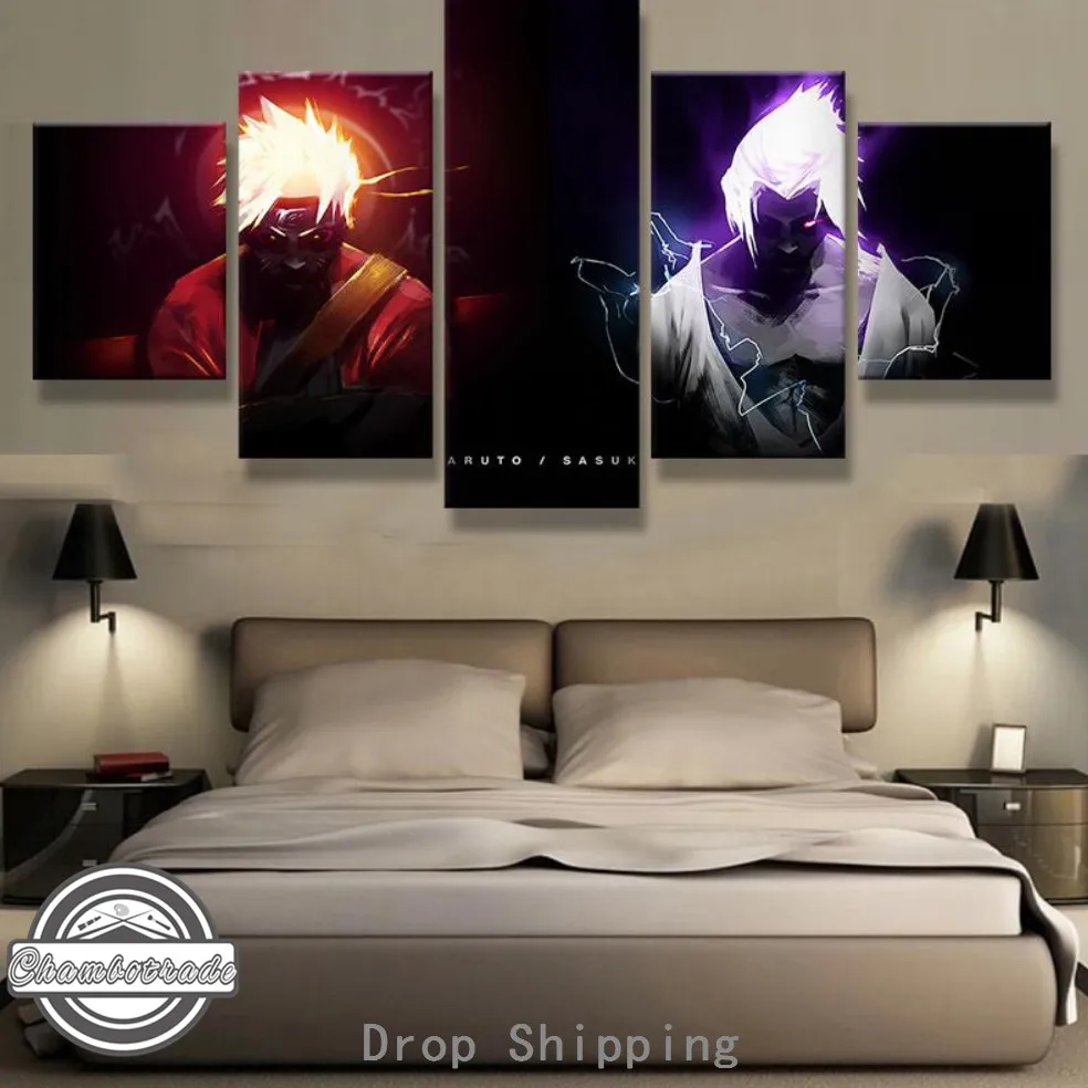 

Frame 5 Pieces HD Print Painting Art Naruto Painting Canvas Wall Art Picture Home Decoration Living Room Canvas Painting Artwork