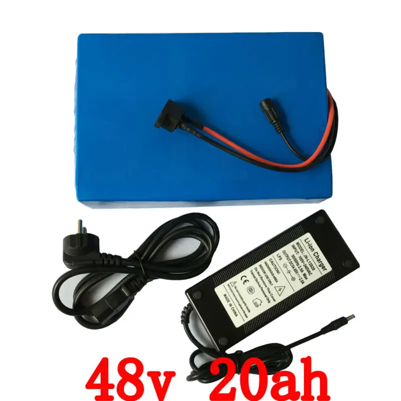 48v 20ah 1500w eBike Battery Scooter Battery 48v Lithium Bicycle Battery 48V with 54.6v 2A charger,50A BMS 48v Battery Pack