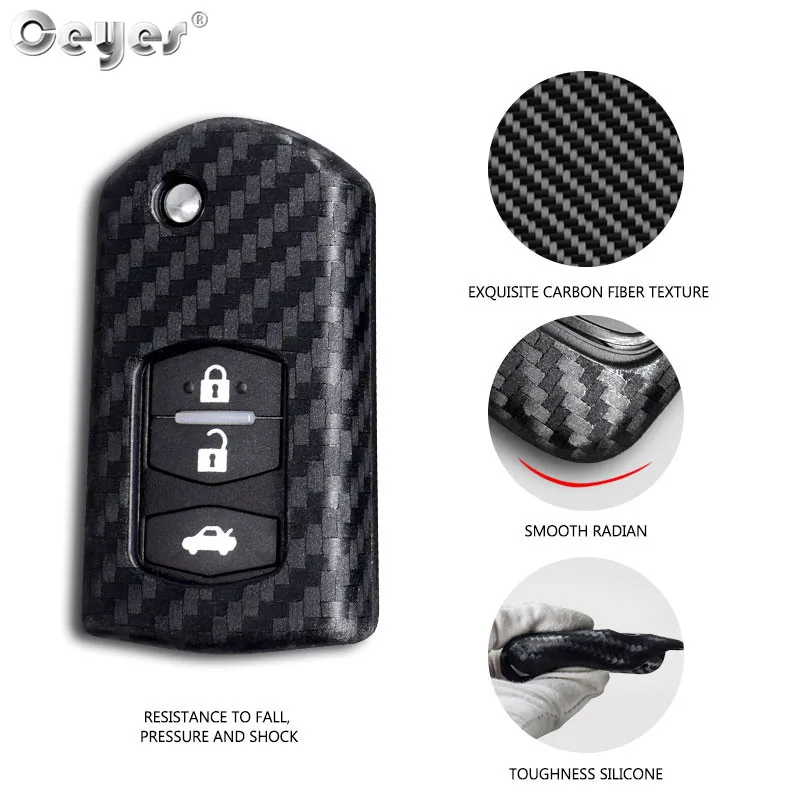 Carbon fiber key cover for MAZDA (2)