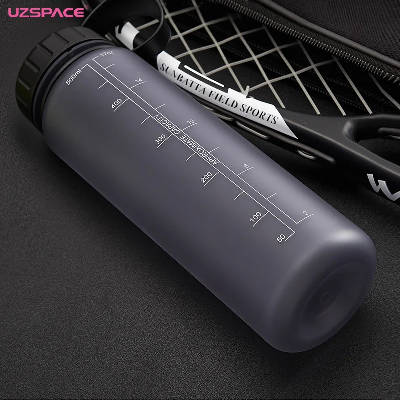 Ceny Butelki na wodę UZSPACE 4 kolory 4 pojemność lato przenośny peeling sport moja butelka do wody pitnej pokrywka butelka razem BPA za darmo