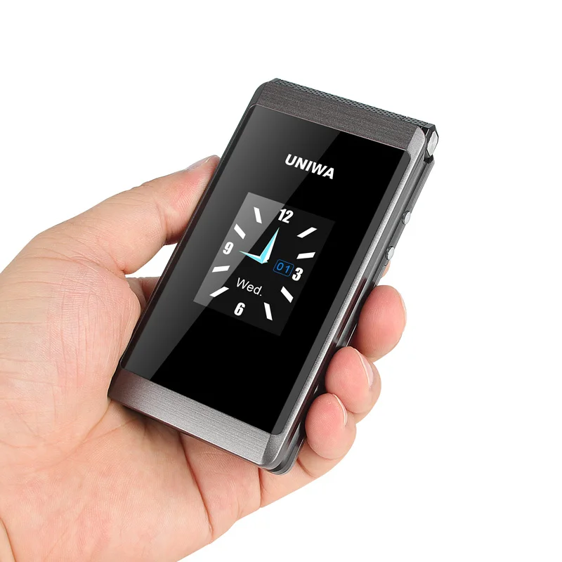 UNIWA X28 2G GSM раскладушка флип сотовый телефон старшие большие кнопочные мобильные телефоны Dual Sim FM радио Русский Иврит Клавиатура бренд