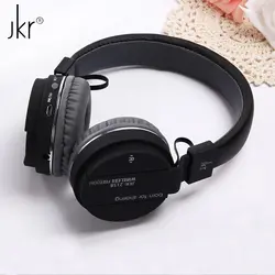 JKR-215B Роскошные брендовые стерео объемный спортивные Беспроводной гарнитура Bluetooth наушники с микрофоном FM радио карты памяти AUX для