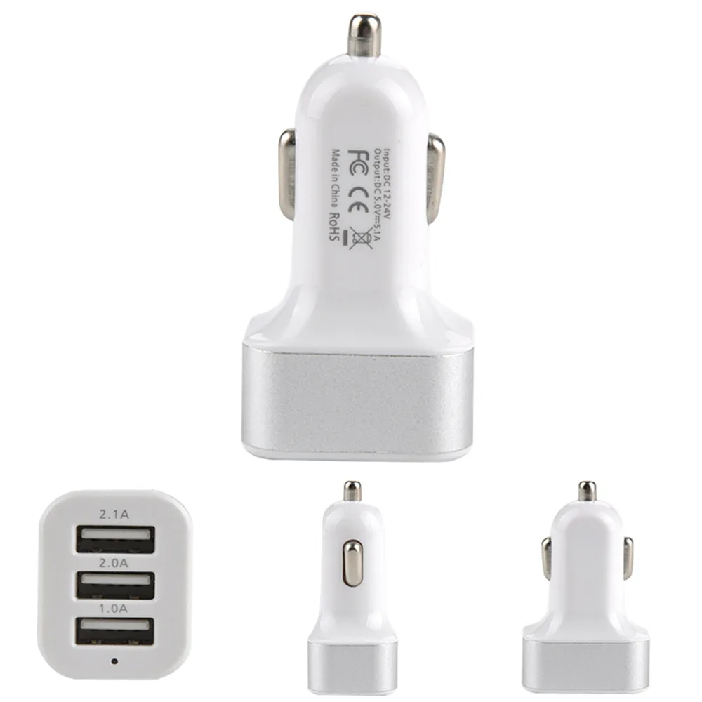 Универсальное автомобильное зарядное устройство с 3 портами USB 5 В 4 1 А usb порта для