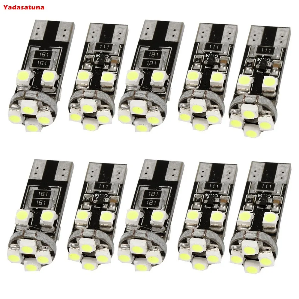 Светодиодные лампы T10 Com 8 3528-smd 10 штук светодиоды Super Branco (esmagadinha) Cambus | Автомобили и