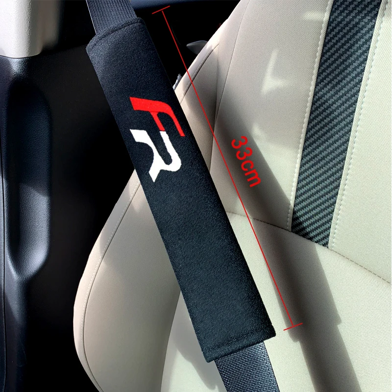 

33cm 2pcs Car seat cover Safety Seat Belt Pad Protection case for Seat FR+ Leon Ibiza cupra Altea Belt Racing automobiles