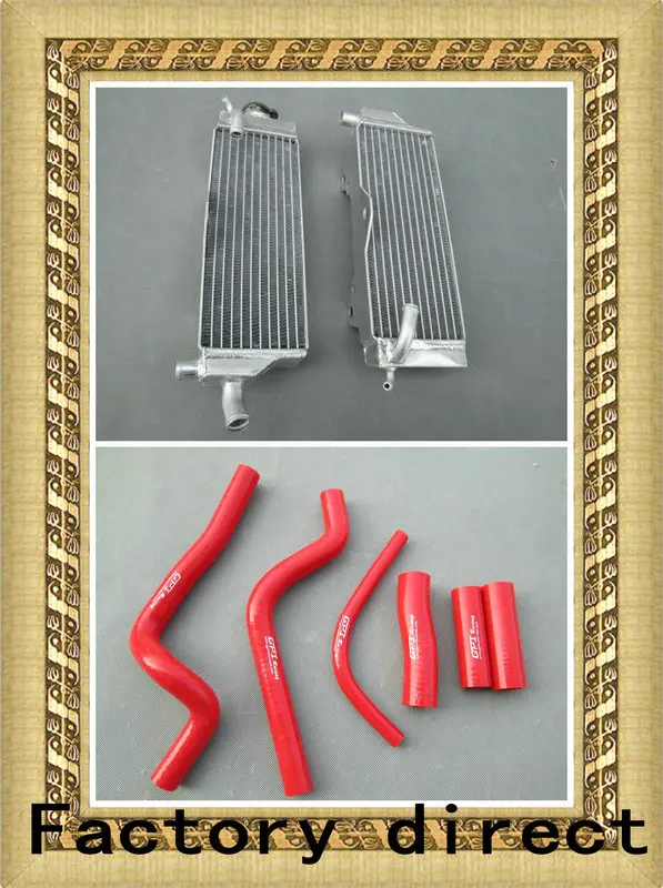 Алюминиевый радиатор силиконовый шланг красный топливного бака для Honda CR500 CR500R 1989 89