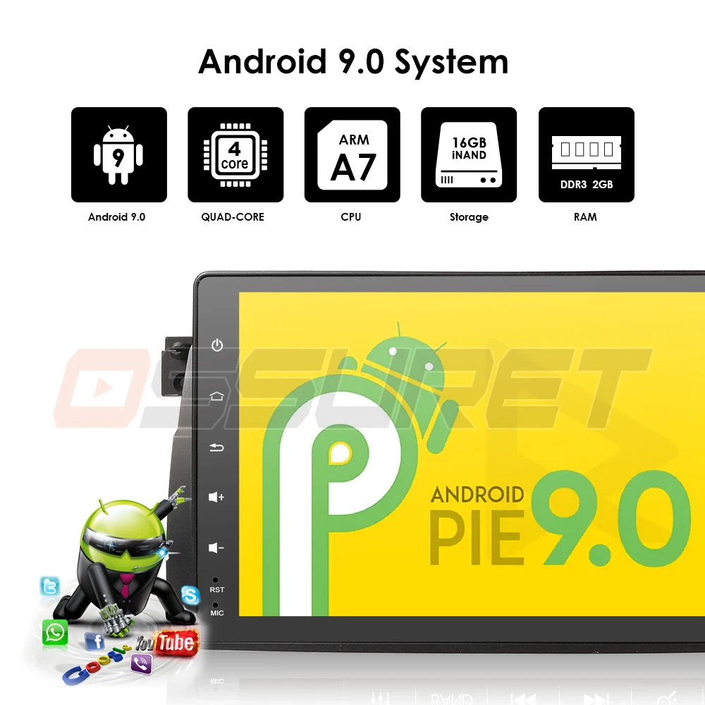 Clearance 2G RAM Quad core  9" Android 9.0 Car GPS stereo for BMW E46 M3 Rover 75 MG ZT 1998-2005 TPMS RDS Steel wheel control RDS Camera 5