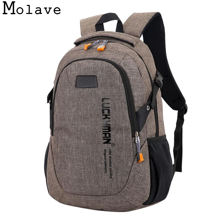 MOLAVE Backpack new casual canvas Travel Unisex laptop Designer student school bag...