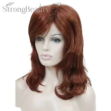 Strong Beauty Lady Blond Red Hair Synthetic Long Wave Cosplay Wigs For Women