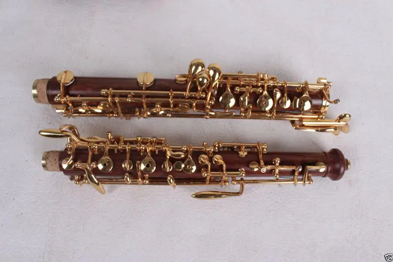 Профессиональный oboe C Ключ левый F резонансный палисандр корпус золотой ключ с покрытием