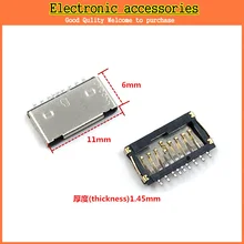 10pcs Mini TF MICRO SD card connector short deck body to detect foot deck with a plug-in memory card slot