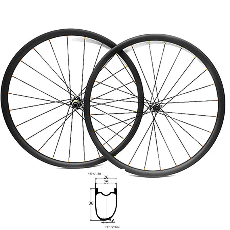 

700c road disc wheelset 38mm depth 26mm Asymmetry tubeless disc road bike wheel D411/D412 100x12 142x12 1370g carbon road wheels