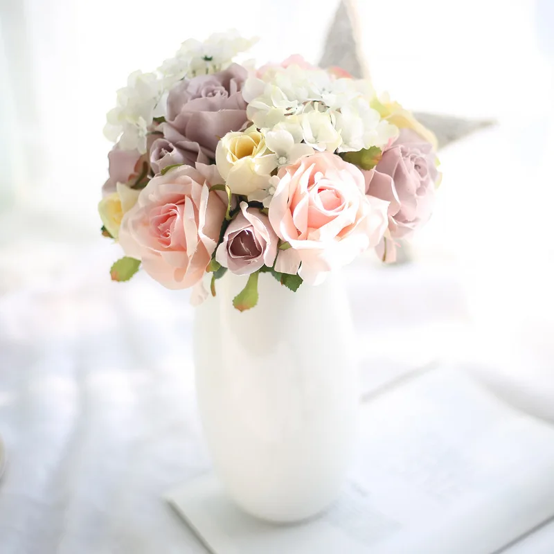 DIY rose flower bouquet wedding decoration wholesale simulation Home