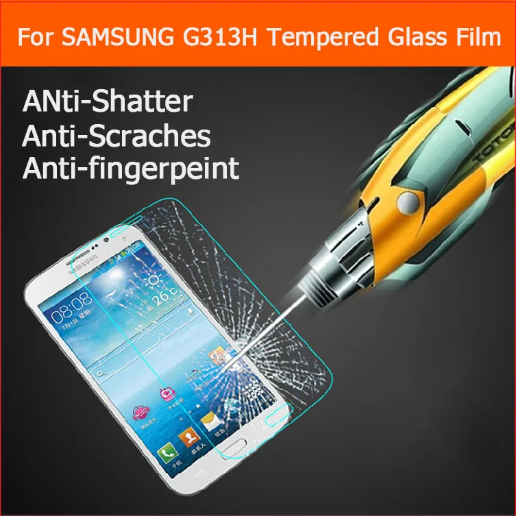 2.5D 9H High Quality Tempered Glass Protective Film Explosion-proof Screen Protector For Samsung galaxy Ace 4 Lite G313H | Мобильные