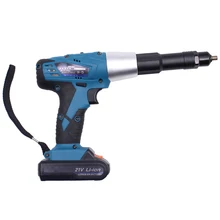 Портативный; беспроводной; перезаряжаемый Электрический клепальный пистолет с заклепками 2,4 мм 3,2 мм 4,0 мм 4,8 мм 5,0 мм светодиодный свет