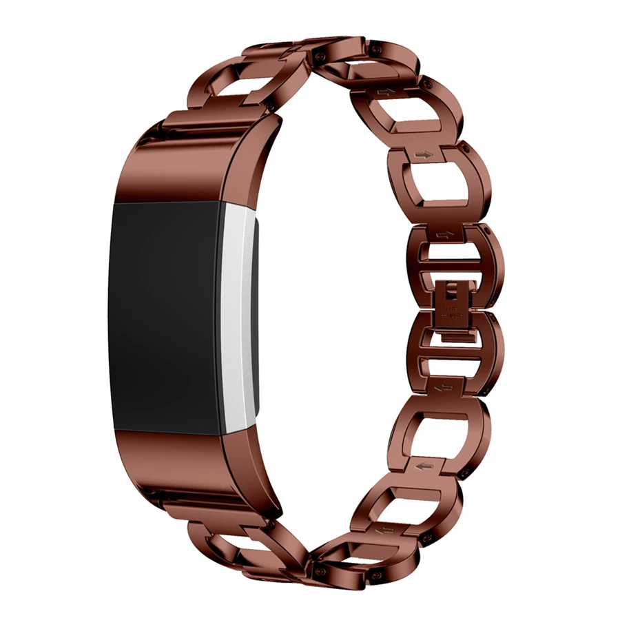Замена Fitbit Charge 2 band драгоценный модный браслет из нержавеющей стали с инструментом 21 см браслет ремешок для часов Strap