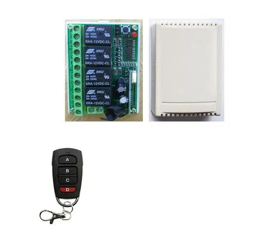 433Mhz/315m Wireless RF Switch DC 12V 4CH Channel Remote Control universal gate remote control | Электроника