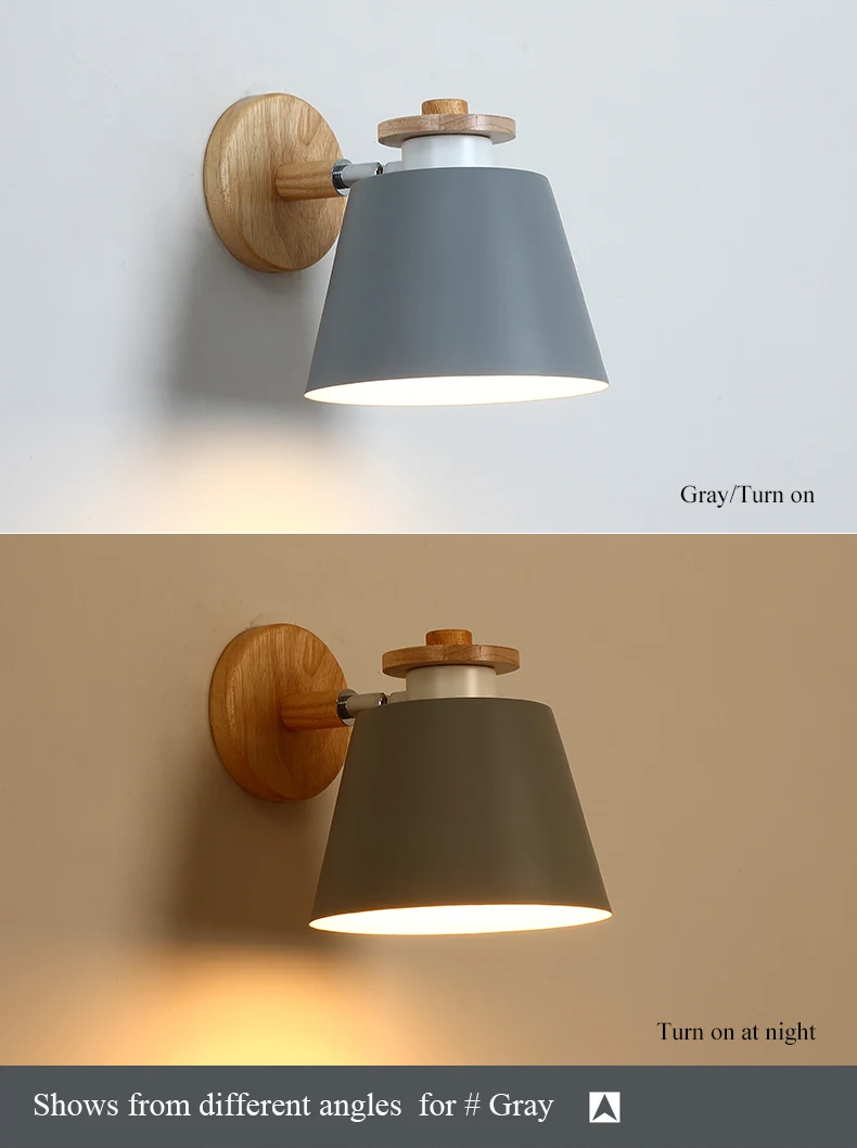 BOTIMI скандинавский регулируемый светодиодный настенный светильник для спальни деревянный E27 настенный светильник настенный металлический прикроватный светильник