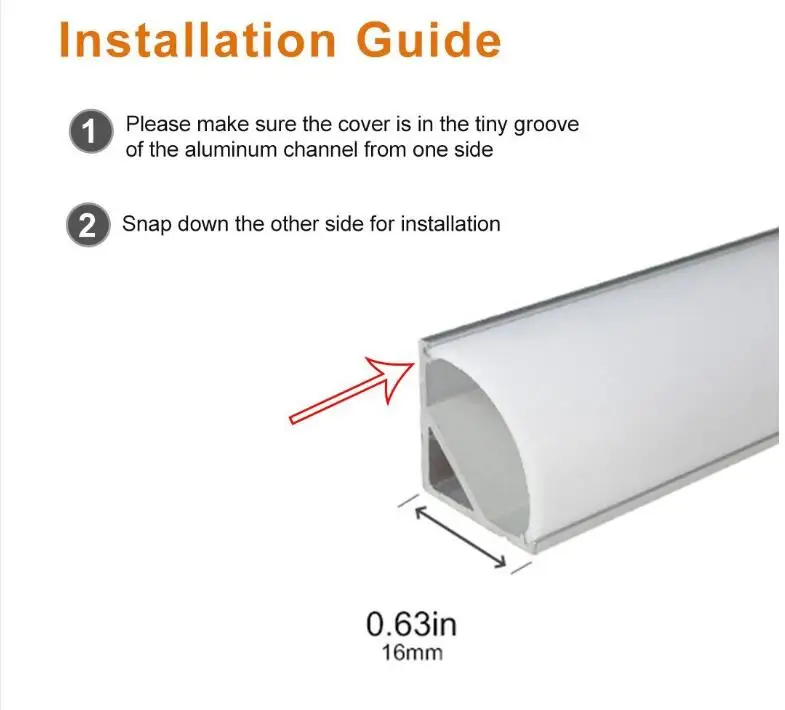 Perfil de Alumínio com Tampa Tampa para a para a Iluminação do Armário Decoração de Interiores Frete Grátis Venda Quente Novo Canto Levou 1 M e pcs 13 led aluminium