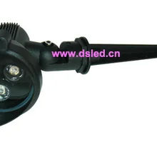 Сертификат Европейского соответствия, сертификат независимого Испытательного и сертификационного IP65, высокая мощность 3 Вт открытого Светодиодный прожектор с шип, светодиодный свет сада, 110V-250VAC, DS-07-6-3W, гарантия 2 года