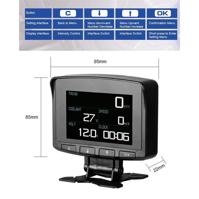 X50 PRO Obd2 HUD Display Car Computer Speedometer OBD 2 II Meter Water Speed Alarm Auto Dashboard Tester Digital Diagnostic Tool