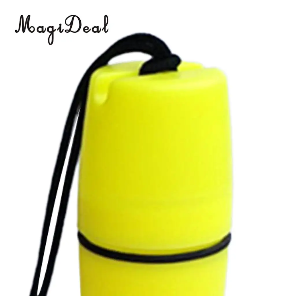 MagiDeal High Quality 1Pc Scuba Diving Snorkeling Kayak Waterproof Container Bottle with Hook Yellow
