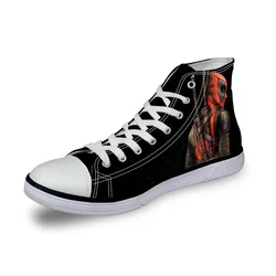 2016 Diseñador de los Hombres Zapatos Casuales Fresco Superhéroe de Dibujos Animados Deadpool Impreso Zapatos para Hombres Moda Hombre Top-Top Zapatos de Lona 2016 Diseñador de los Hombres Zapatos Casuales Fresco Superhéroe de Dibujos Animados Deadpool Impreso Zapatos para Hombres Moda Hombre Top-Top Zapatos de Lona