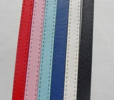 

10PCS/Lot 1 Meter Length High Quality Copy Leather Belt 1M DIY Keychain Belt Mixed Color Fit 10mm Slide Letters/Charms MB04