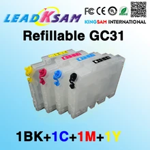 4x GC31 cartucho de tinta recarregáveis para Ricoh e2600 e3300 e3300n e3350n e5050n e5500 e5550n e7700 gx7500 impressora com chip