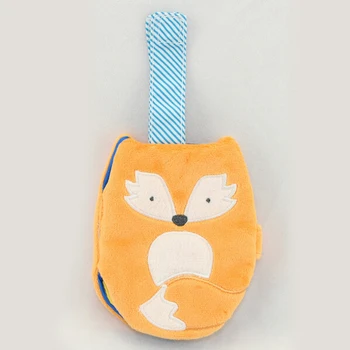 

candice guo! Newest arrival cute small palm cloth book baby toy fox animal book early learning gift 1pc