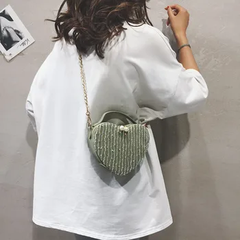 

Women's Bag Pearl Crossbody Shoulder Shoulder Love Shape sac main femme torebka damska shopper bolsa feminina torebki damskie