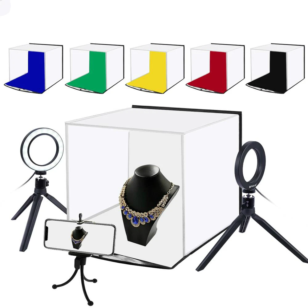 

Light Box Studio Portable Softbox 30X30CM LED Photo Lightbox 6 Colors Backdrops For Tabletop Photography LED lighting Box