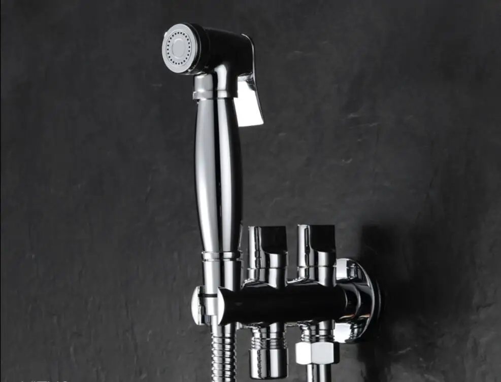 total Brass chrome functional Women Hand held Bidet Shower set Mixer