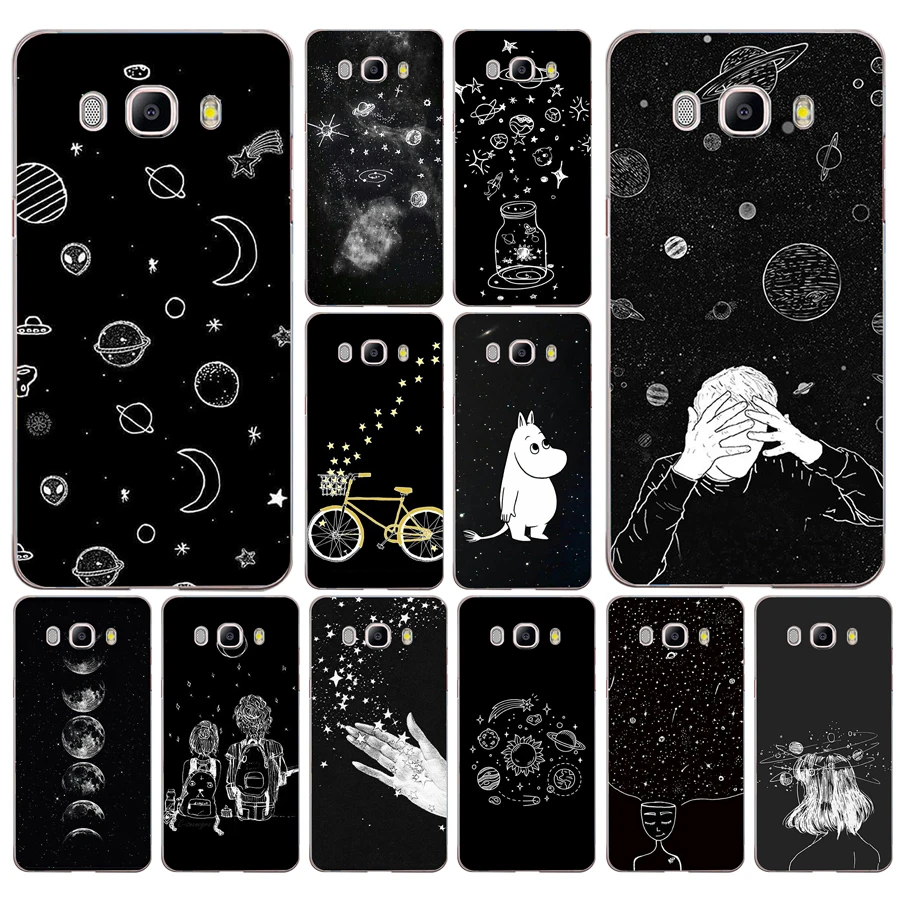 

015FG sky Space planet sun Moon star Soft Silicone Tpu Cover phone Case for Samsung j3 j5 j7 2016 2017 j330 j2 j6 Plus 2018